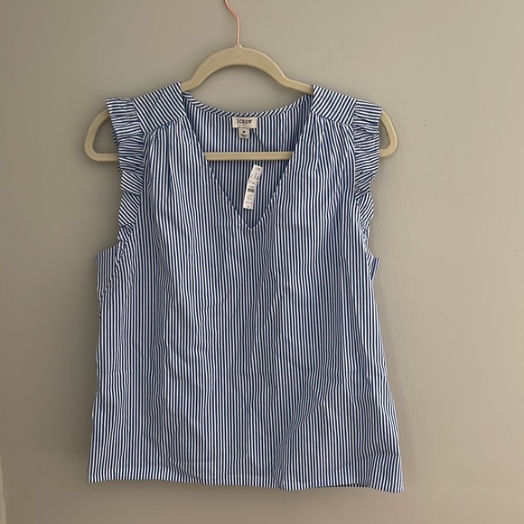 NWT J. Crew Factory | Sleeveless Ruffle Top - Picture 4 of 6
